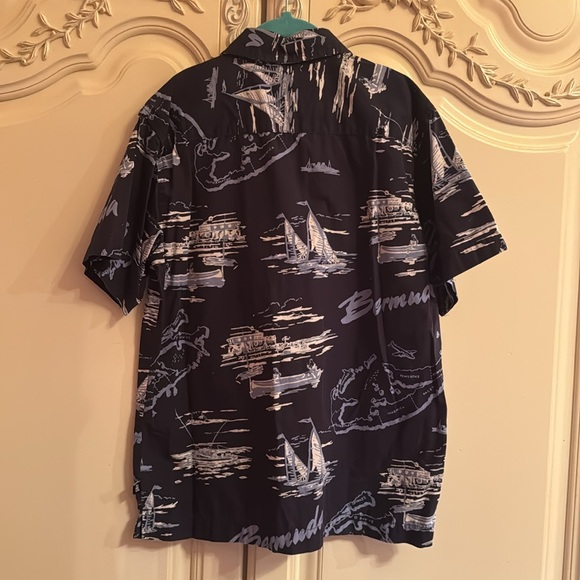 Gap Bermuda shirt Hawaiian button down dress top boys kids vacation resort luau - Picture 4 of 10